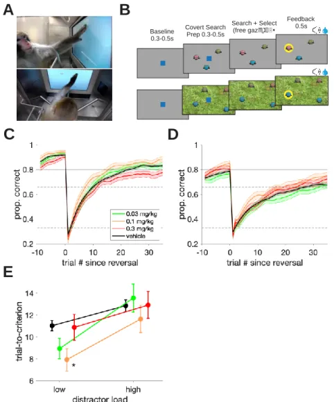 Fig 4.1 Task design and feature-reward learning task performance enhancement by VU0453595  