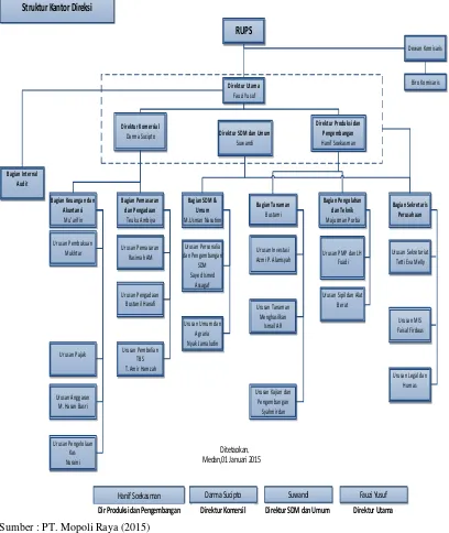 Gambar 2.1 Struktur Organisasi PT. Mopoli Raya 