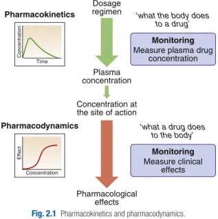 Fig. 2.1  Pharmacokinetics and pharmacodynamics.