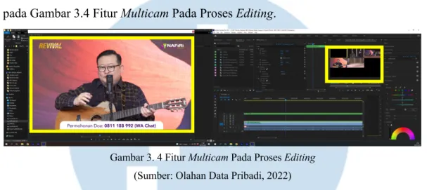 Gambar 3. 4 Fitur Multicam Pada Proses Editing  (Sumber: Olahan Data Pribadi, 2022) 