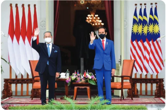 Gambar 2.5 Indonesia dan Malaysia merupakan contoh negara yang melakukan kerja sama  bilateral.