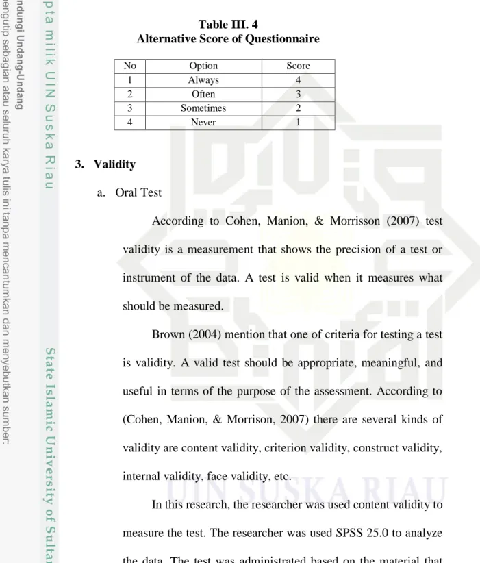 Table III. 4  