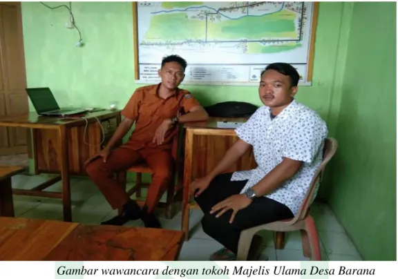 Gambar wawancara dengan tokoh Majelis Ulama Desa Barana 