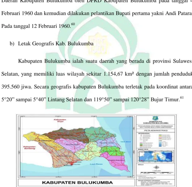Gambar 1. Peta Wilayah Kabupaten Bulukumba                                                               