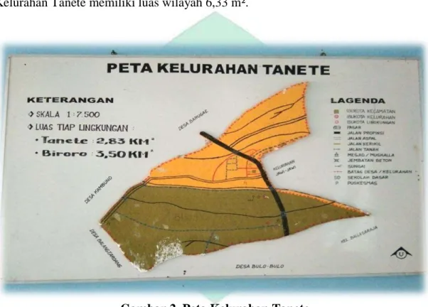 Gambar 2. Peta Kelurahan Tanete 
