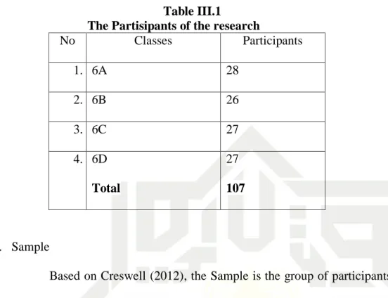 Table III.1 