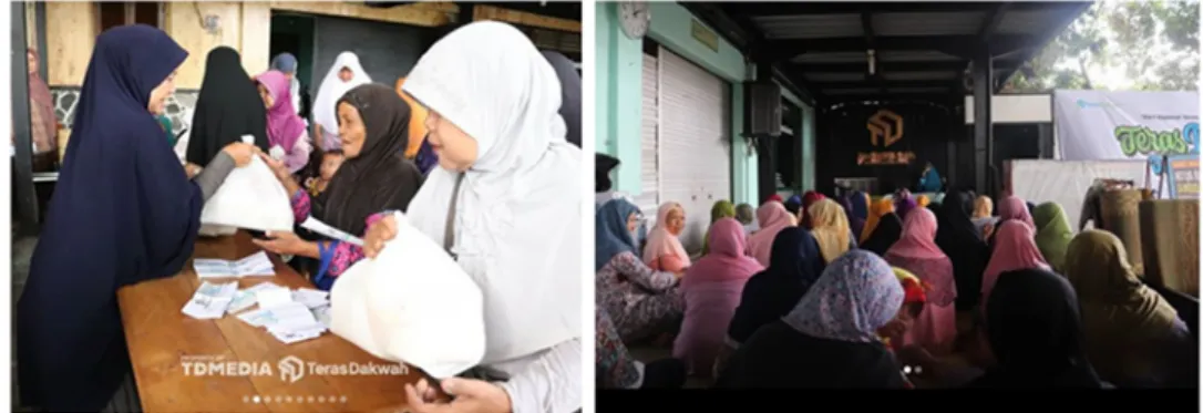 Figure 1. Sedekah Jumat Barokah Programme for Elderly, Widow, Poor,  and Dhuafa