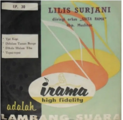 Gambar 7: Cover Album Tjai Kopi (Lilies  Suryani &amp; Orkes Suita Rama)