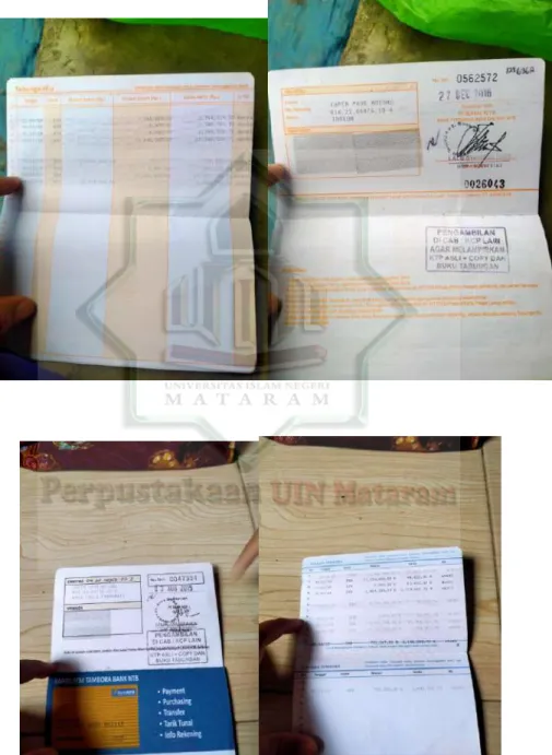 Foto buku bukti transaksi 