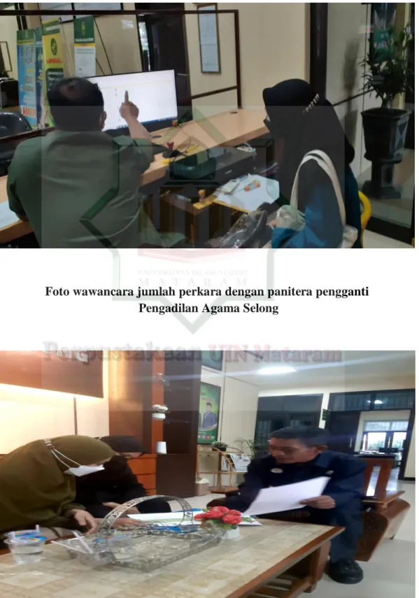 Foto observasi prosedur persidangan sengketa waris   secara e-litigation dengan operator e-court 