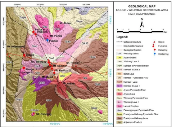 Gambar 2. Peta geologi daerah penelitian (Daud, dkk., 2019) 