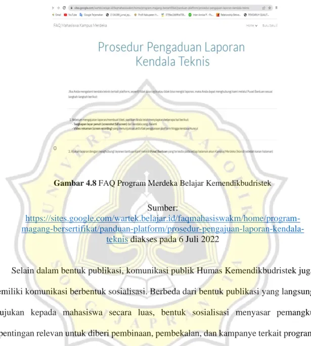 Gambar 4.8 FAQ Program Merdeka Belajar Kemendikbudristek 
