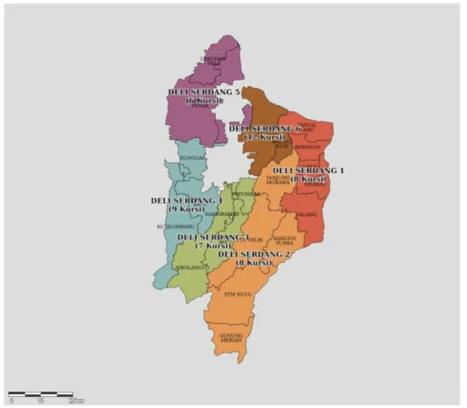 Gambar 2.1 Peta Wilayah DPRD Kabupatan Deli Serdang 