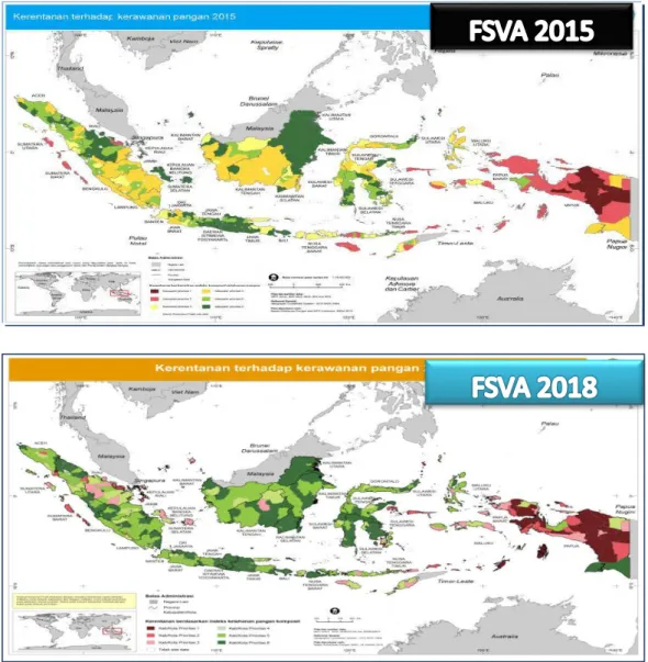 Gambar 2. Peta Ketahanan dan Kerentanan Pangan Indonesia (BKP)