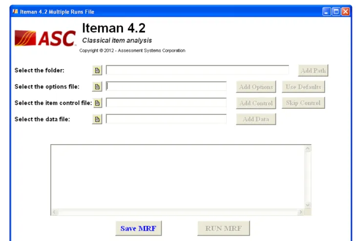 Figure 3.5: The Multiple Runs File Window  