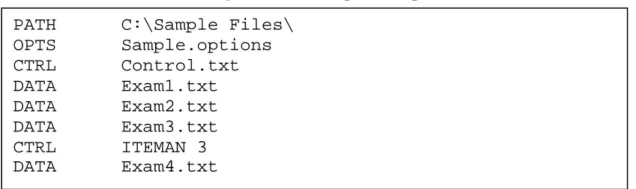 Figure 3.6 displays a sample Multiple Runs File: 