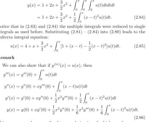 Table 2.1 The relation between derivatives of y ( x ) and u ( x )
