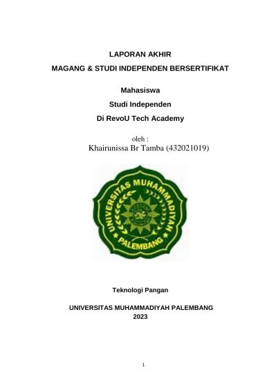 LAPORAN AKHIR MAGANG & STUDI INDEPENDEN BERSERTIFIKAT