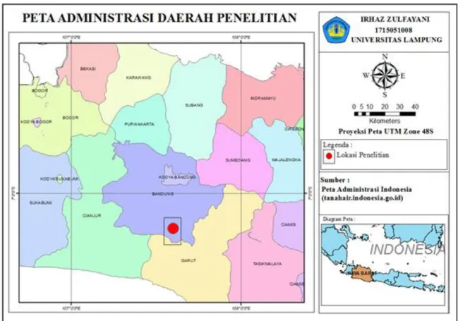 Gambar 1. Peta Lokasi Penelitian.(Irhaz, 2021) 