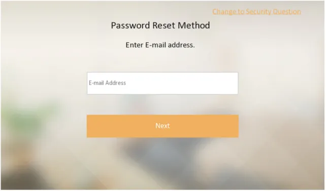 Figure 3-3 Password Reset Page