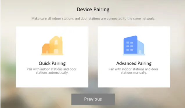 Figure 3-5 Select Device Pairing Mode