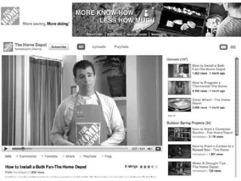 Figure 9.1 Home Depot on YouTube