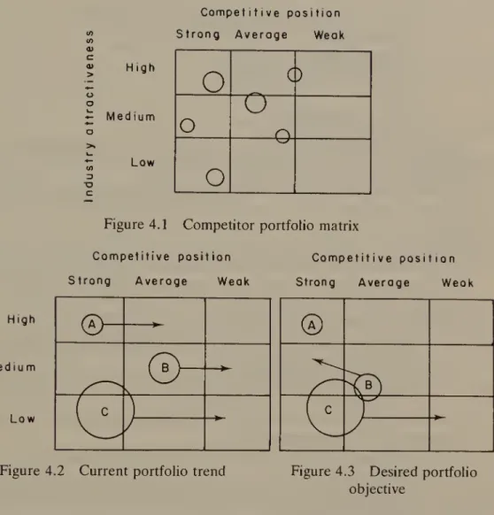 Figure 4.1 Competitor portfolio matrix 