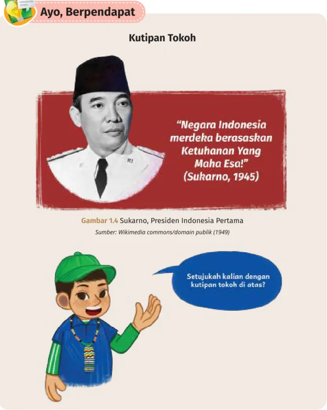 Gambar 1.4 Sukarno, Presiden Indonesia Pertama