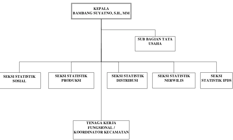 Gambar 3.1 Struktur Organisasi BPS Kabupaten Garut. 