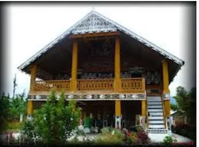 Gambar 1. 16 Rumah panggung dari daerah Gayo Aceh, yang kental 