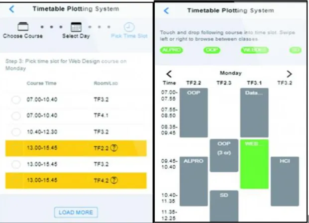 Figure 3. High-fidelity mock up for interaction UI. (Left: Instructional UI; Right: Direct Manipulation  UI)