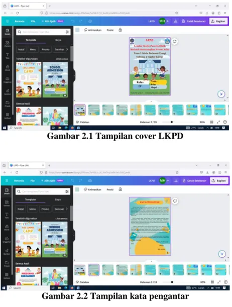 Gambar 2.1 Tampilan c i ov i er LKPD 