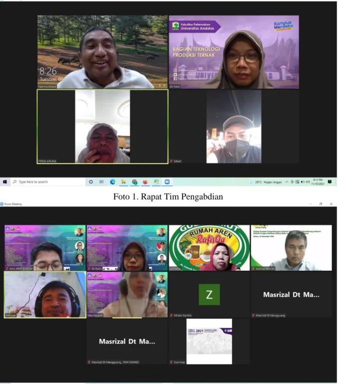 Foto 1. Rapat Tim Pengabdian 