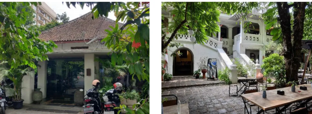 Gambar  2  dan  3  menunjukan  bahwa  Mustokoweni  the  Heritage  Hotel  memiliki  ciri  khas  arsitektur  corak  Indis