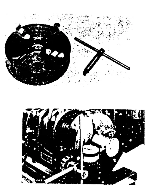 Gambar 10: Chuck kepala empat dan pemasangan benda kerja 