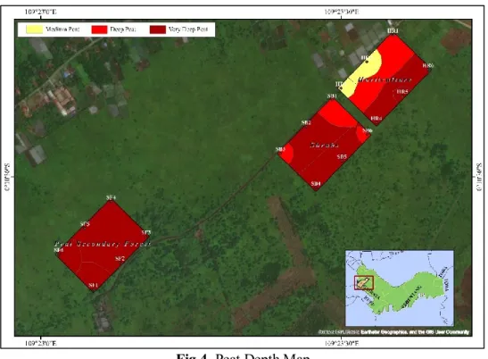 Fig 4. Peat Depth Map 