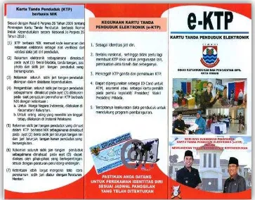 Gambar 4.1 Brosur Sosialisasi e-KTP Kota Cimahi 