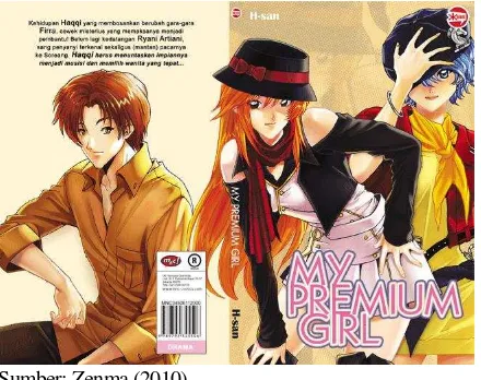 Gambar 1. Halaman cover komik bergaya manga“ My Premium Girl” 