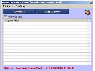 Tampilan Halaman Ketiga Gambar 3.7 SMS Gateway di Inspektorat Kabupaten Bandung   