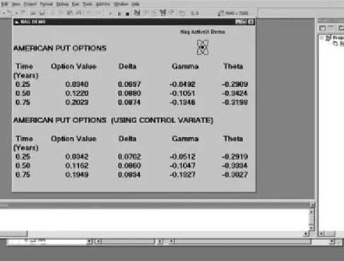 Figure 4.3 The user form after calculations have been performed
