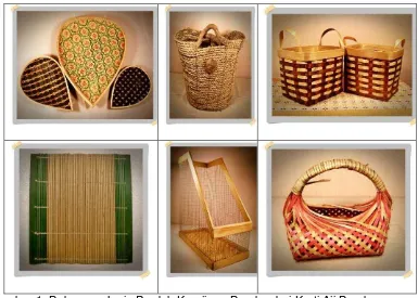 Gambar 1. Beberapa Jenis Produk Kerajinan Bambu dari Karti Aji Bamboo 