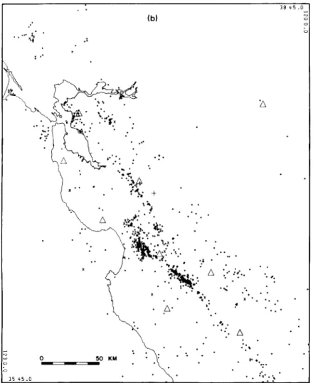 Fig.  Ib.  Map showing earthquake epicenters (for the period  1962-1970)  as determined  by  the  Seismographic Stations of the University of California  at  Berkeley