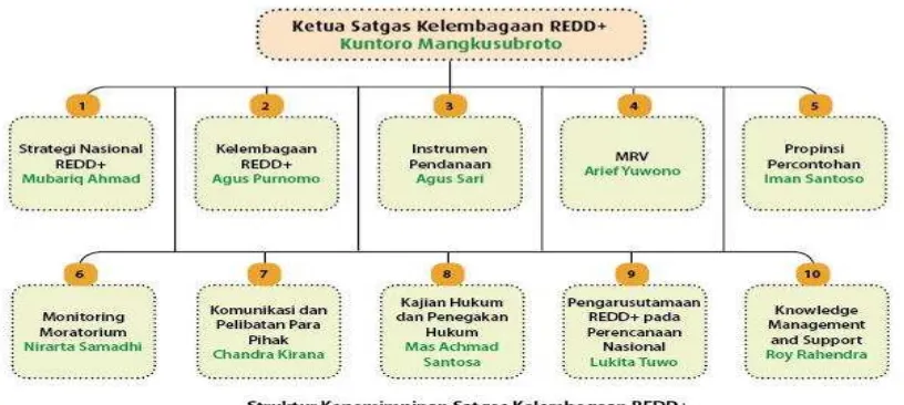 Gambar 4.3 Struktur Kepemimpinan Satuan Tugas REDD 