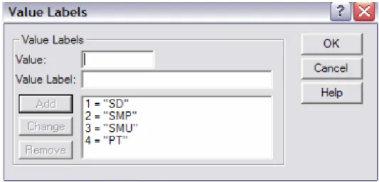Gambar 15. Kotak Dialog Menu Value  