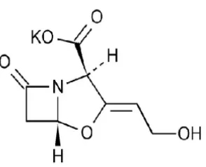 Gambar 2. Rumus Struktur Kalium Klavulanat (USP 30 dan NF 25, 2007) 