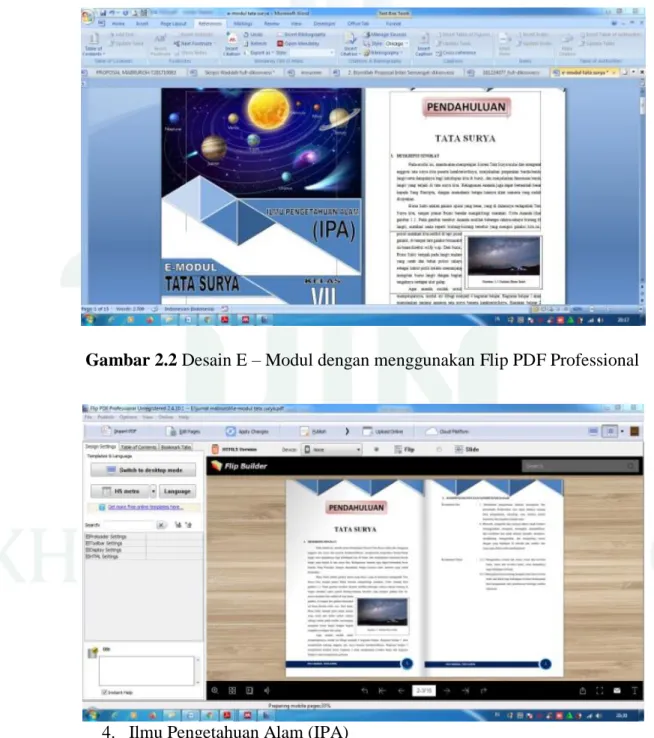 Gambar 2.2 Desain E – Modul dengan menggunakan Flip PDF Professional  