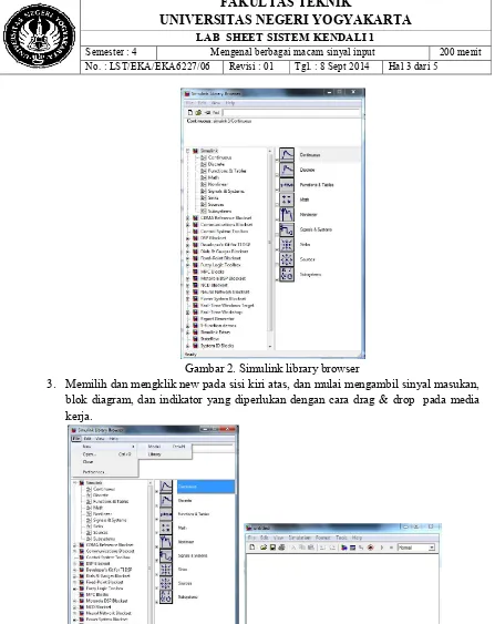 Gambar 2. Simulink library browser 