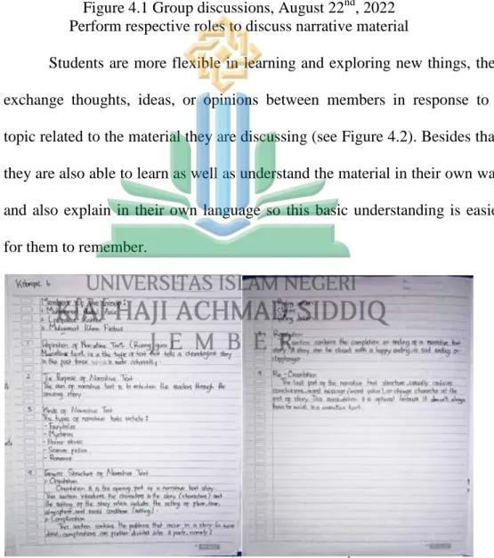 Figure 4.2 Discussion notes, August 22 nd , 2022 