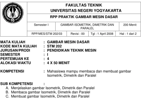 GAMBAR ISOMETRIK, DIMETRIK DAN 