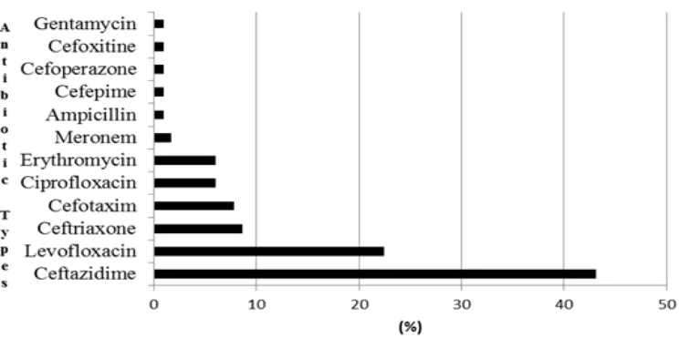 Figure 2 Distribution of Antibiotic Types Used on Hospitalized Pneumonia Patients at  
